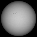 Sonne im Weißlicht am 19. APRIL 2026 um 14:30  MESZ