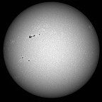 Sonne im UV-Bereich ( um 393.3 nm, CaK, +/- 1.5 nm) am 24. April 2026 um 13:41 MESZ