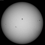 Sonne im Weißlicht am 25. Juli 2026 um 15:28 MESZ
