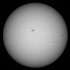 Sonne im Weißlicht am 02. August 2026 um 12:51 MESZ