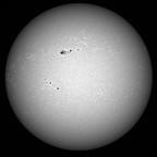 Sonne im UV-Bereich ( um 393.3 nm, CaK, +/- 1.5 nm) am 25. April 2026 um 12:16 MESZ