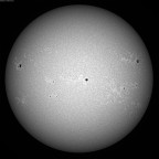 Sonne im UV-Bereich ( um 393.3 nm, CaK, +/- 1.5 nm) am 29. Juli 2026 um 17:59 MESZ